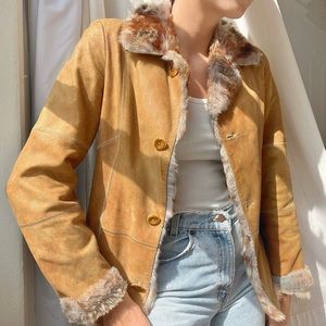 Vintage Caché Suede Leather Jacket
